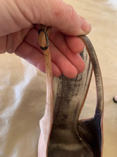Dolce Gabana peach suede sling backs 9.5 - Picture 16 of 24