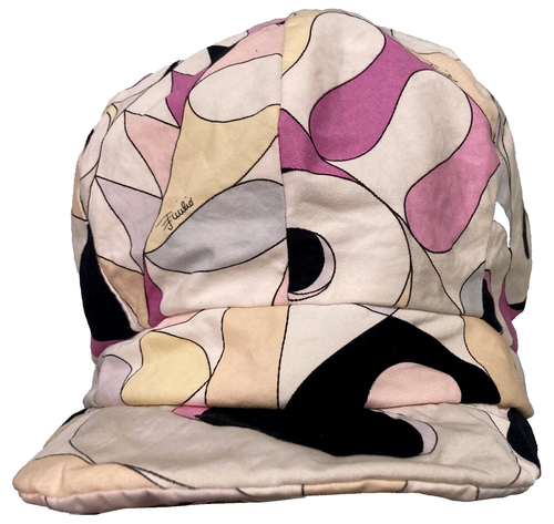Emilio Pucci Pink Blue Peach Pastel Soft Fabrics Vintage Cabbie Newsboy Hats - Picture 2 of 7