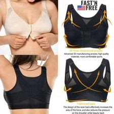 Wirefree Bra Shaper Back Support Corrector Front Closure Yoga Top Adjustable
