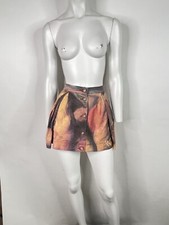 Vtg Vivienne Westwood  hercules Kiss  Print Mini Skirt Uk8 XS
