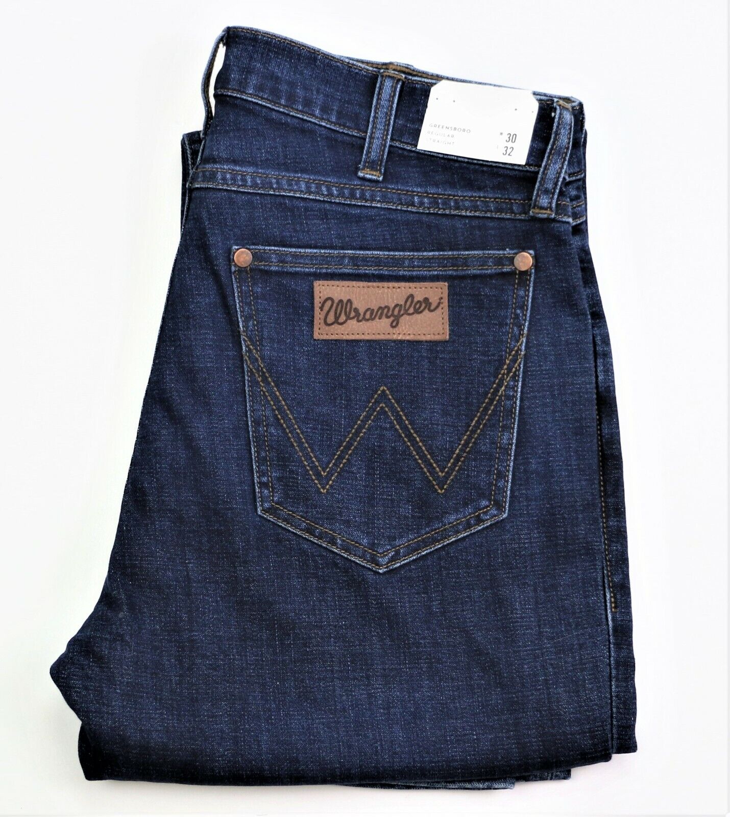 New Wrangler Greensboro Jeans Regular Fit Straight Leg Men's Sizes | eBay