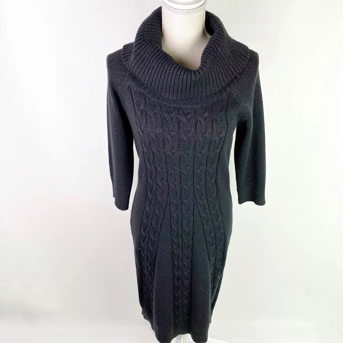 cowl neck sweater dress