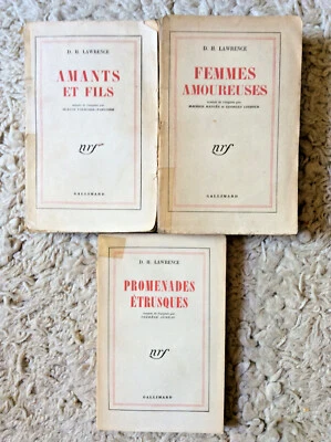 D. H. Lawrence * Lot de 3 Titres * Promenades / Femmes / Amants * Gallimard - Photo 1/4