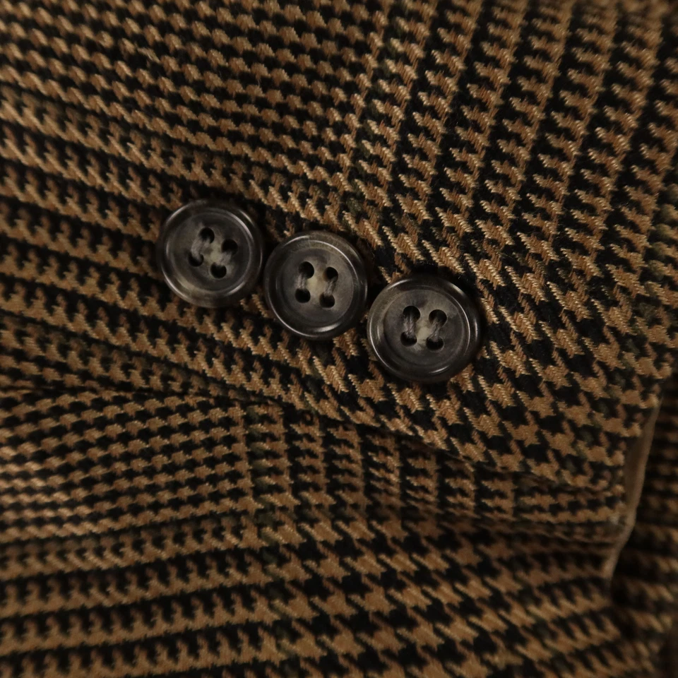 Chaqueta Hopsack M Marrón Príncipe de Gales Cuadros Mezcla de Lana Blazer Abrigo Deportivo 40R Foto 4 de 4
