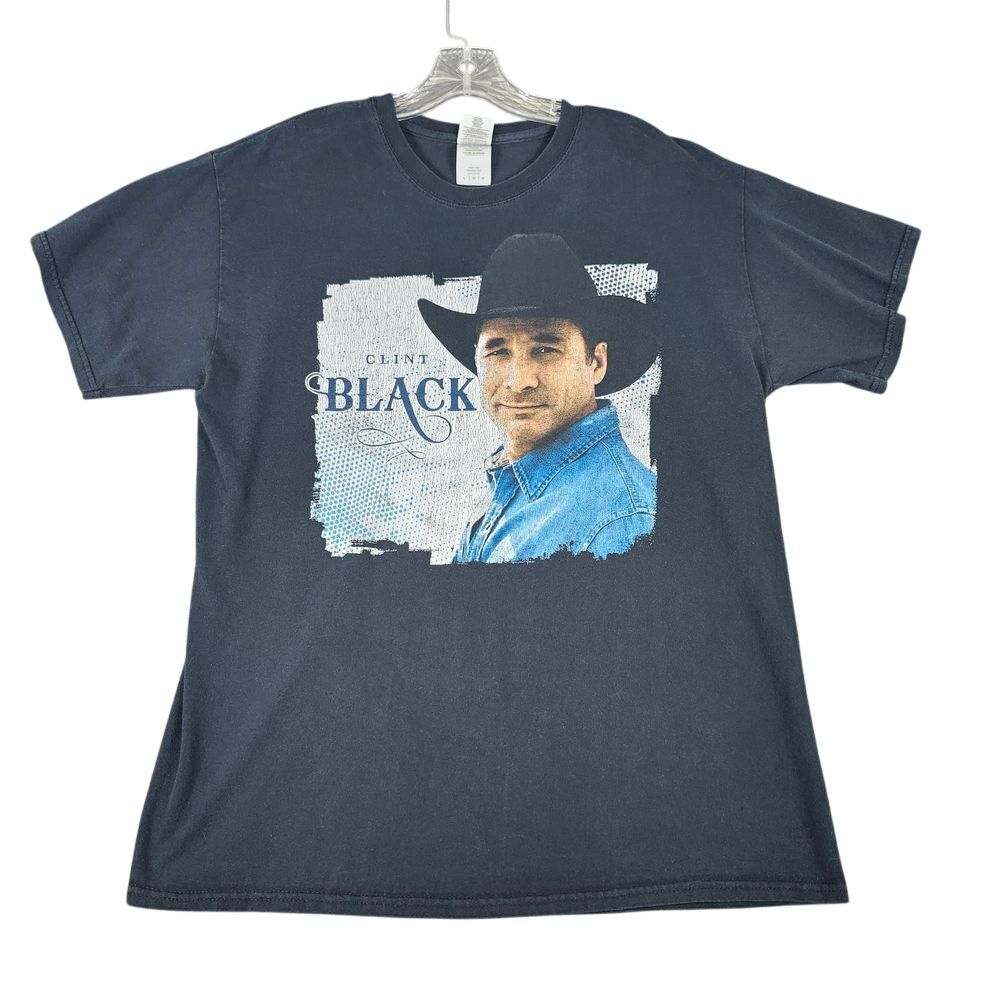 Clint Black Country Music Concert Tour Graphic T-Shirt Vintage Style Large