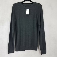 NEW Nordstrom Men's M Crew Neck Knit Pullover Sweater in Gray Charcoal Heather