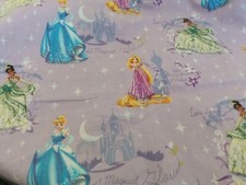 Disney princess fabric cotton woven Cinderella frozen purple