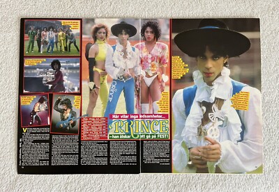 PRINCE 1988 Rogers Nelson Clipping Poster Swedish Music magazine