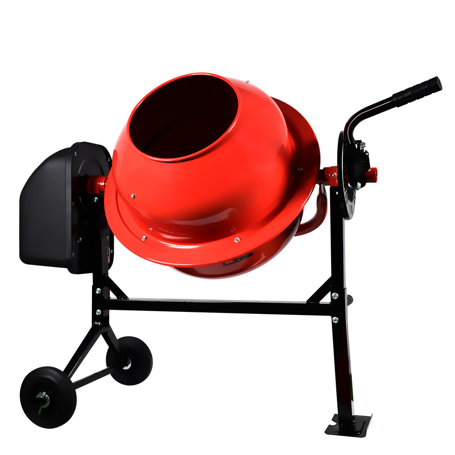 BETONIERA 70L 275W 220V IMPASTATRICE ELETTRICA MISCELATORE CEMENTO CON DUE RUOTE