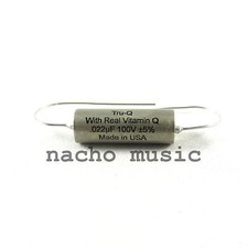 Tru-Q™ .022uF "Vitamin Q" Paper-in-Oil PIO Guitar Tone Capacitor -Made in USA