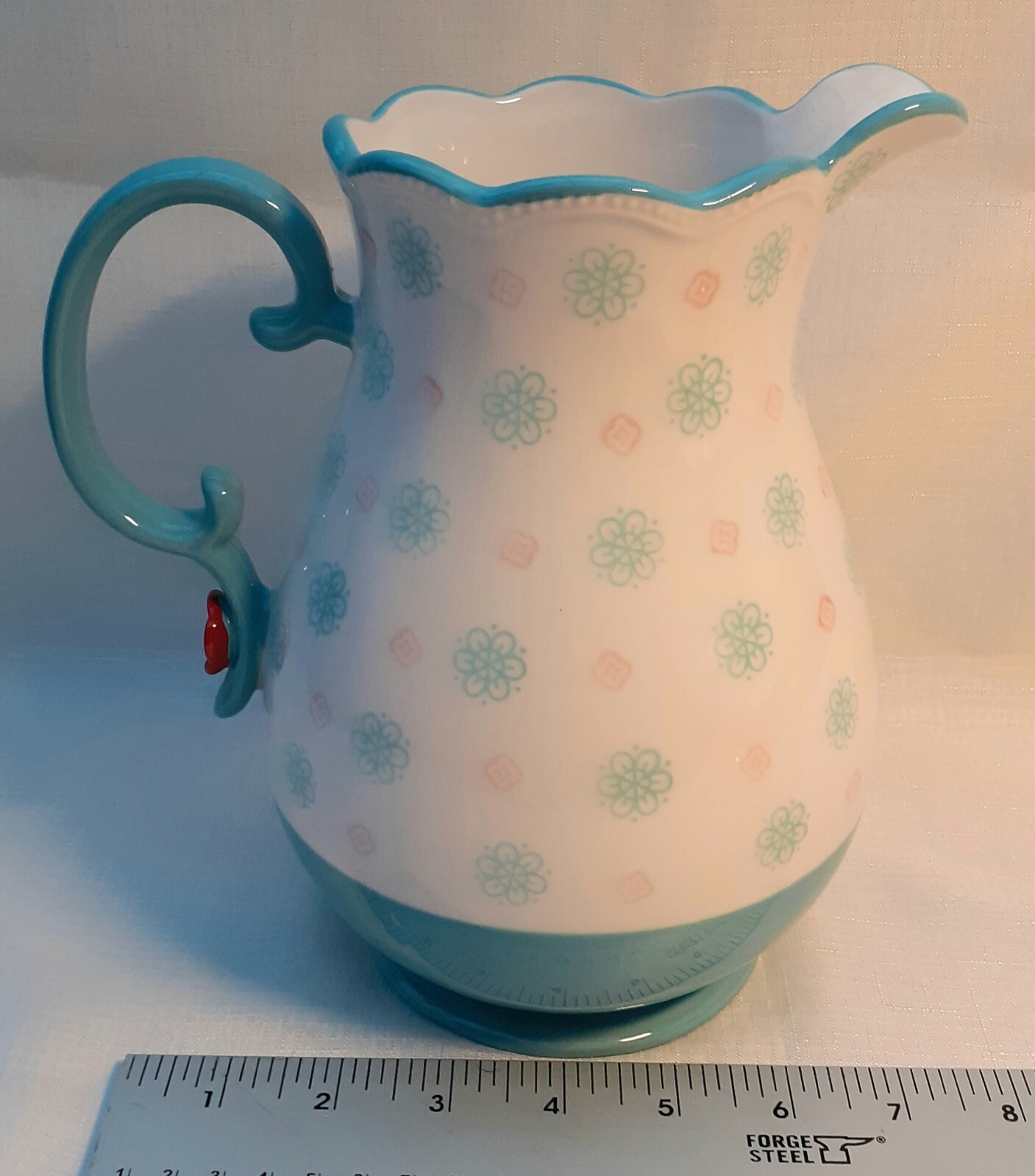 Waitrose Patisserie Jug Pitcher Floral Ceramic Tableware In Excellent