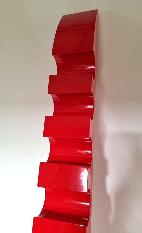 5er Hochglanz WEINREGAL FLASCHENREGAL ZEITUNGSHALTER in rot - Bild 3 von 4