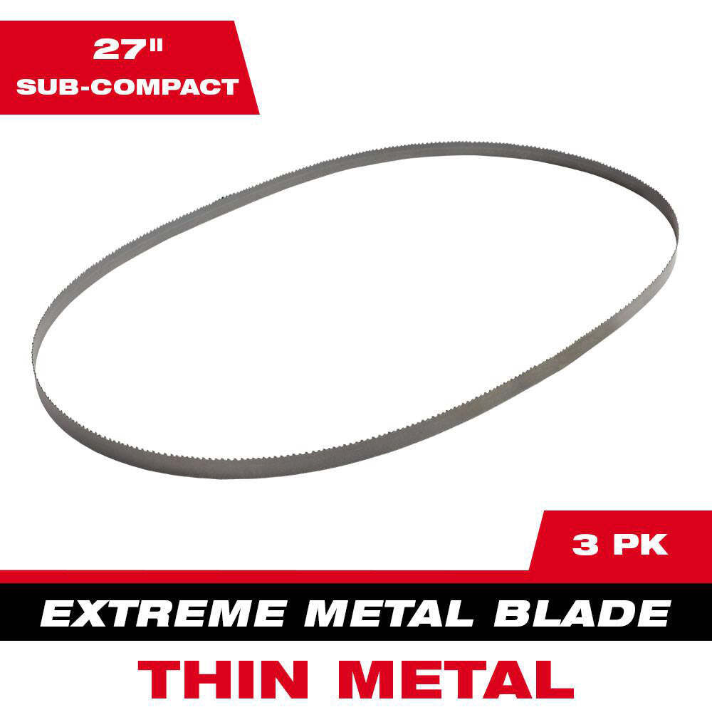 Milwaukee 48-39-0711 Extreme Thin Metal Bandsaw Blades 3 Pack Sub Compact