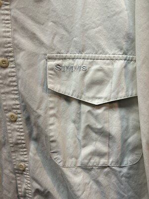 Chemise Pêche Simms Guide Series - Homme 2XL Blanche - Manches Longues - Très Bon état