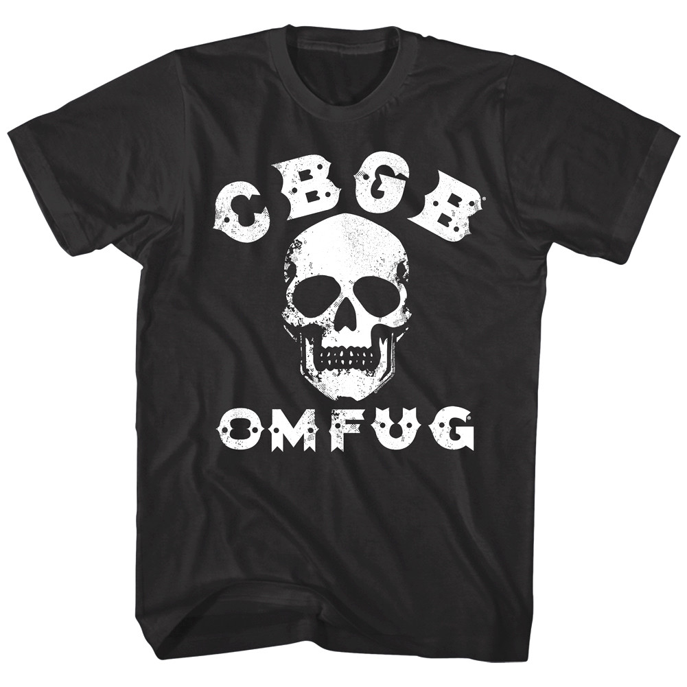 CBGB OMFUG Vintage Skull Mens T Shirt Logo Punk Rock Music