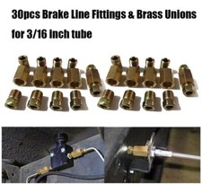 30 Pcsset Brake Line Fittings Brass Unions 316 Brake Line 38-24 Inverted
