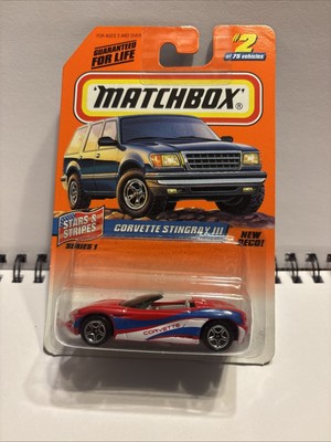 Matchbox 1997 Corvette Stingray lll Stars And Stripes Series 1 #2 of 75 New