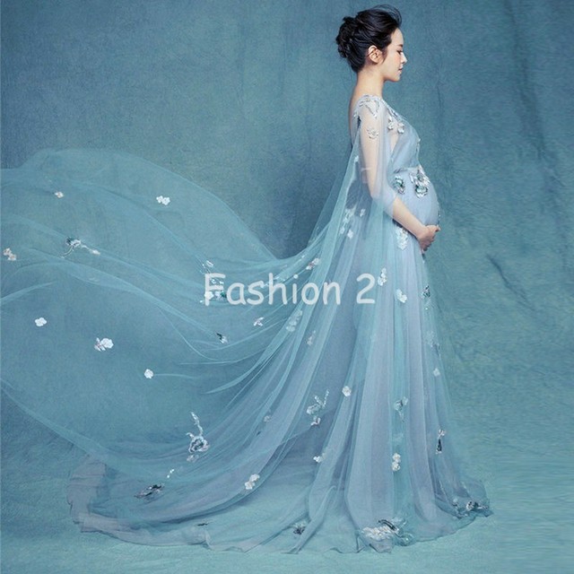 chiffon maternity maxi dress