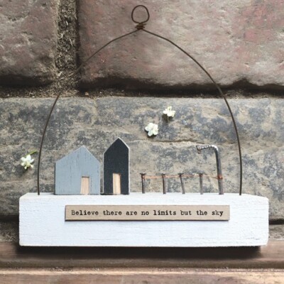Holzschild Szene Ostindien Wandbehang stehend 10 cm viele Designs Neu
