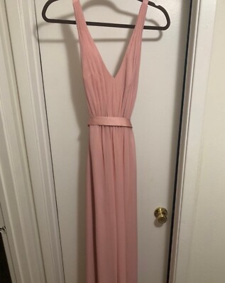 White by Vera Wang Halter Ballet Pink Chiffon Bridesmaid Wedding dress size 8 | eBay White by Vera Wang Halter Ballet Pink Chiffon Bridesmaid Wedding dress size 8 | eBay