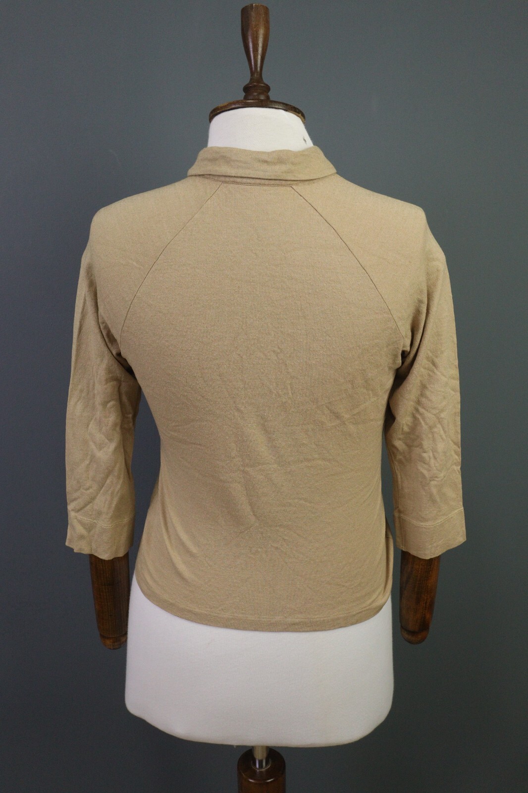 Jil Sander Beige Solid Button Down Short Sleeve C… - image 12