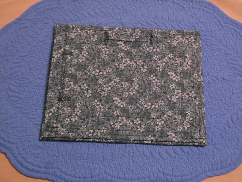 Designer Picture Frame Fabric Photo Frame Black with Gray Flowers 4x6 Photo - Picture 6 of 6
