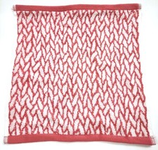 NEW RALPH LAUREN SANDERS ROSE RED  BRAIDED PATTERN WASHCLOTH TOWEL