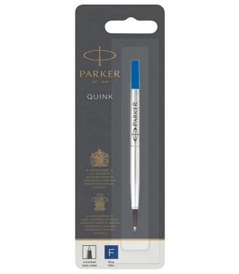 Parker recharges pour stylo roller , pointe fine , encre bleue QUINK