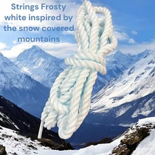 Strings 8mm Frosty White Rope Laces. Special Blend of Materials U.S. Shipper