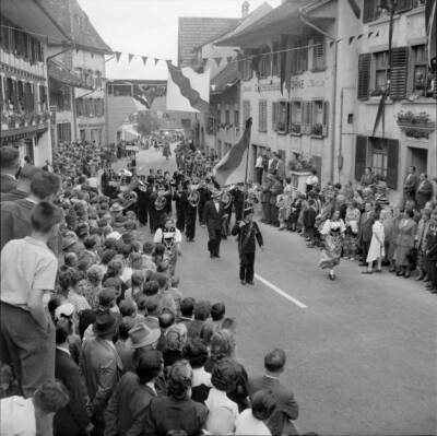 Years anniversary celebration pageant Wiedlisbach 1955 Old Photo