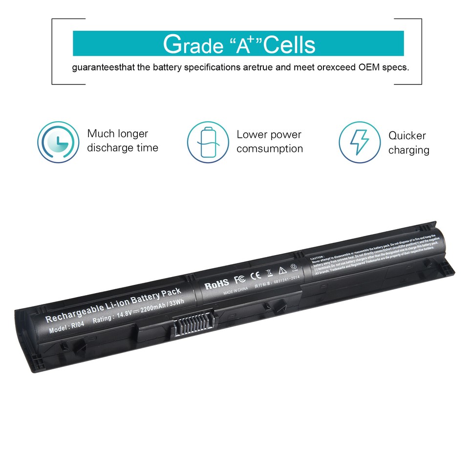 RI04 Battery for HP ProBook 450 G3, 455 G3, 470 G3 805047-851 HSTNN ...