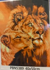 Paint by Number Kits kids/Adults, Paint by Numbers on Canvas lions love