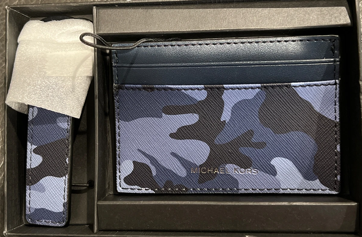 Michael Kors Men's Logo Wallet and Keychain Gift Set