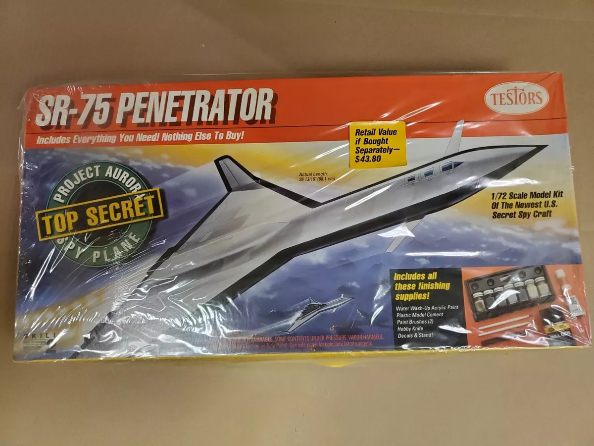 HUGE Rare Vintage Testors SR-75 Penetrator 1/72 Model Kit #4078 Parts in  Plastic