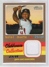 2020 Topps Heritage Clubhouse Collection Relics Gold #CCRKM Ketel Marte Jersey