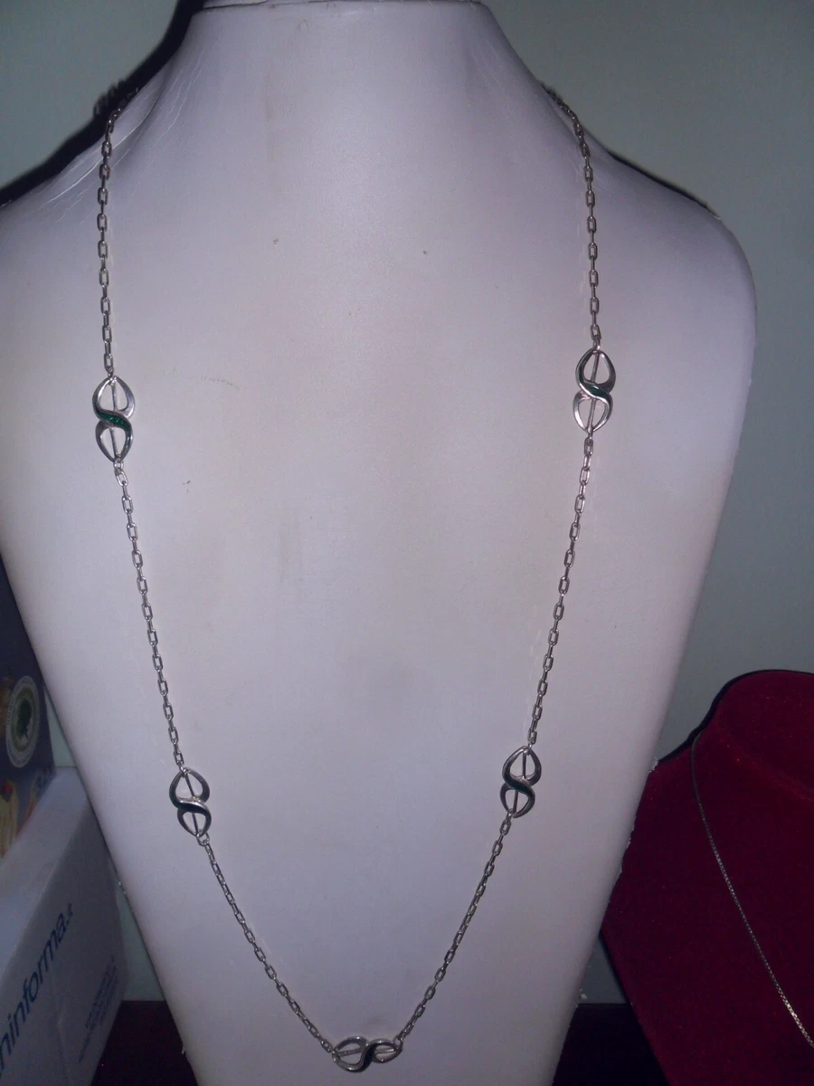 Collana Donna Vintage 60 Cm Con Perline – Gioiello 2 In 1: Collana E Accessorio Per Capelli, Metallo - 3