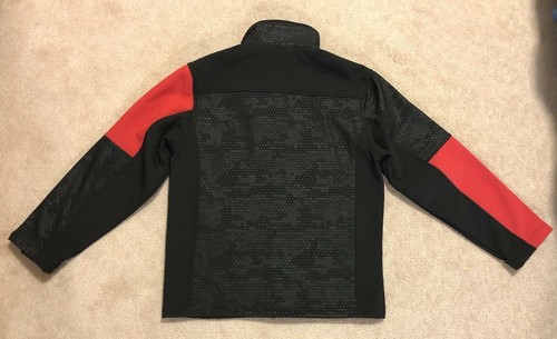 CB Sports Softshell black and red winter zip up jacket boys youth size L {14/16} - Picture 5 of 12