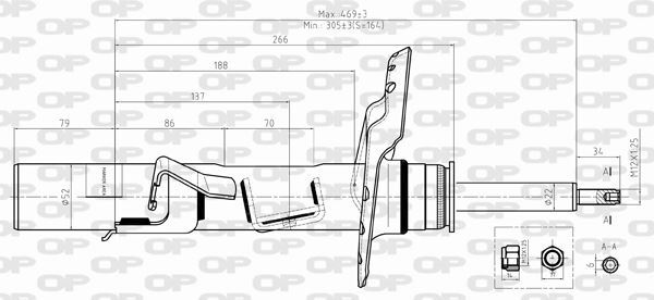 Amortisseur avant droit pour Ford S-Max 2.0 TDCi et Galaxy II essence diesel