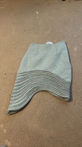Finders Keepers Million Dollar Baby Grey Marle Soft Asymmetrical Curved Skirt XS - Picture 2 of 7