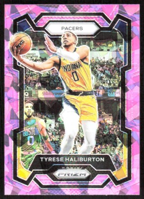 2023-24 7263C Panini Prizm PINK CRACKED ICE PRIZM Tyrese