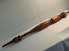 Large 43" Hand Turned Antique Tiger Maple Post Salvage Repurpose (A)