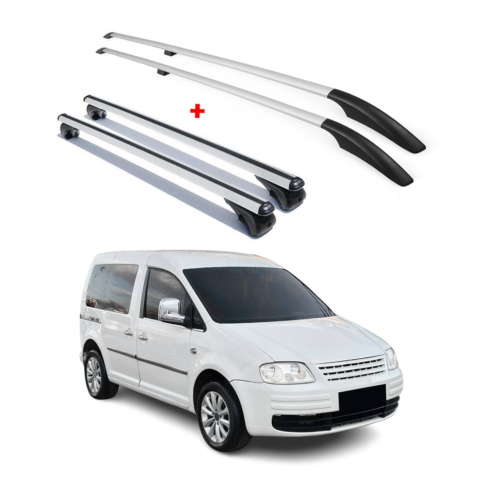 Barres de toit VW Caddy 3 alu galerie de portage utilitaire court L1 2003-2015