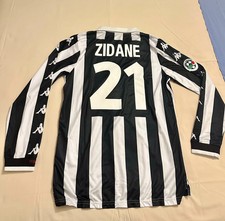 Prima Maglia Gara JUVENTUS 1999 / 2000 ZIDANE 21 Retro Vintage NUOVA - Taglia M