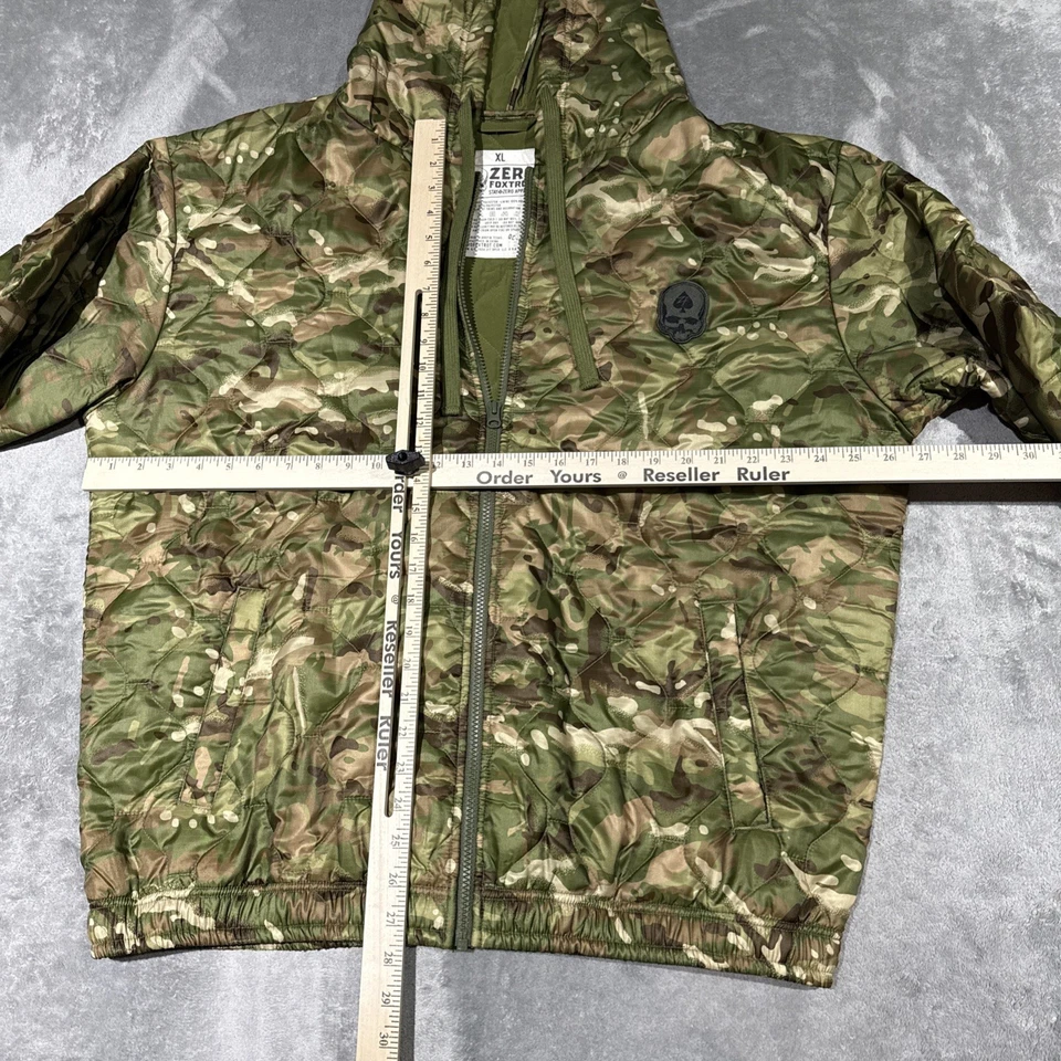 Zero Foxtrot Jacket Mens XL Green Contraband Hoodie Camo Pullover Puffer Quilted - Image 4 of 4