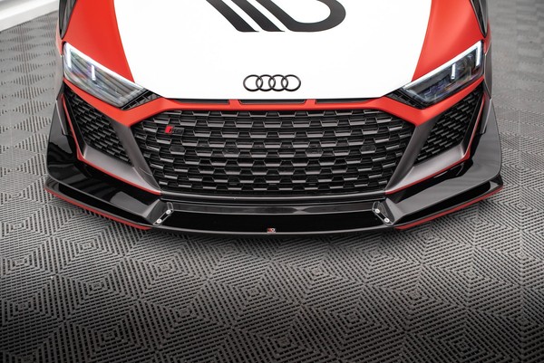 Front Ansatz FüR Audi R8 Mk2 Facelift Frontspoiler Spoilerschwert Schwarz-image