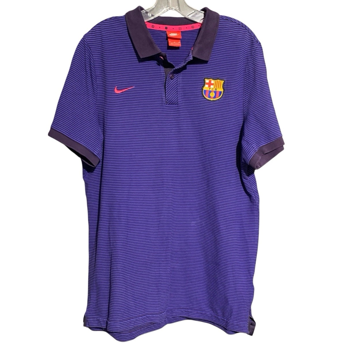 MENS NIKE FC BARCELONA 2016/2017 POLO SOCCER FOOTBALL SHIRT JERSEY