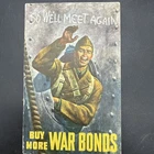 Postcard So We'll Meet Again Buy More War Bonds Military US Treasury WWII WW2