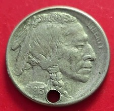 1913-S USA Buffalo Nickel 5 Cents - Holed