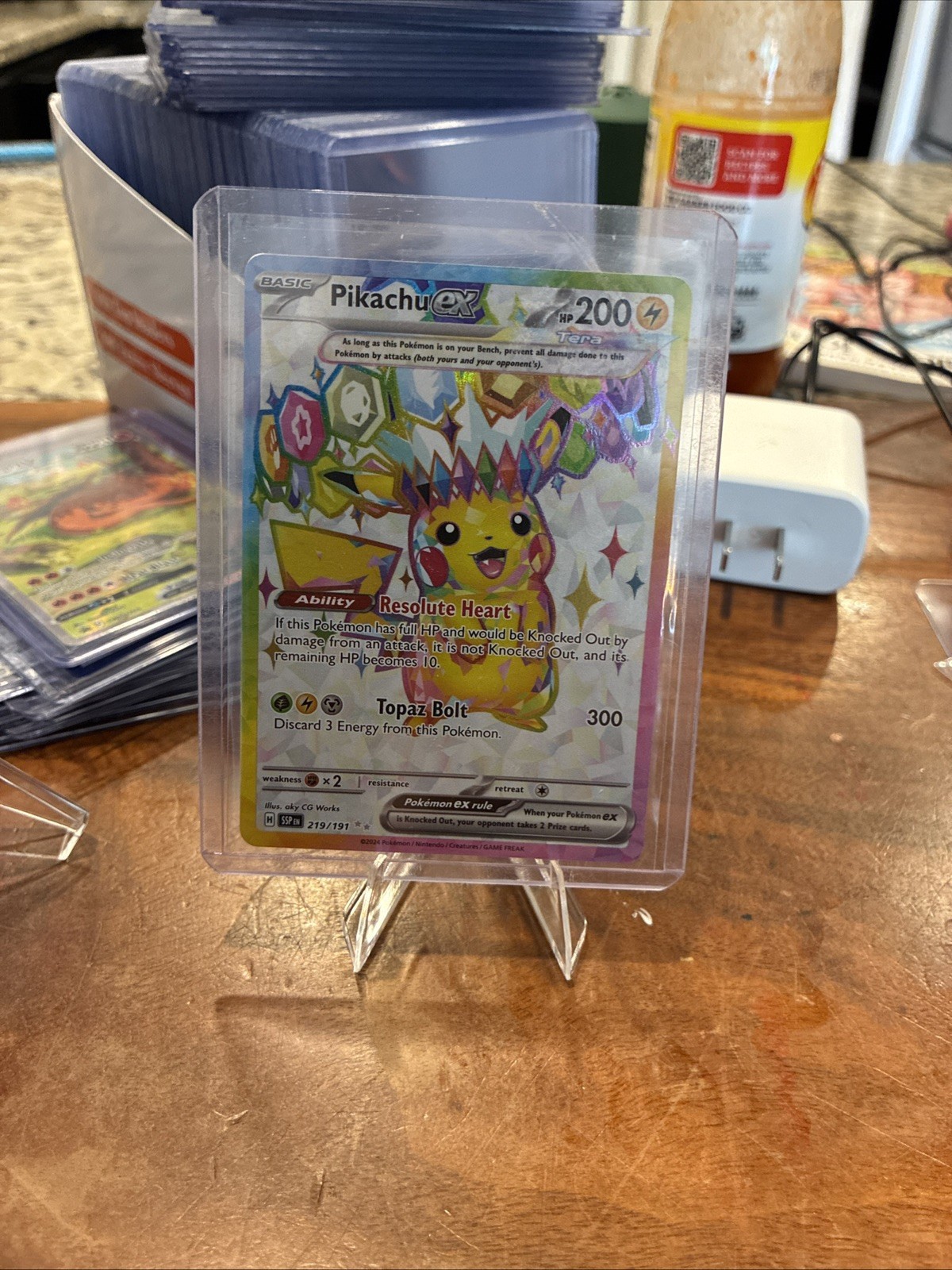 Pikachu ex 219/191 Surging Sparks Ultra Rare Full Art Holo English 200HP