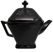 NEW Killstar Teapot 28 oz Kitsu Ceramic Black